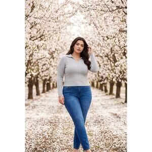 Judy Blue High Rise Boyfriend Fit Jeans Blue Denim Stretch 5 Pocket JB88270 14W